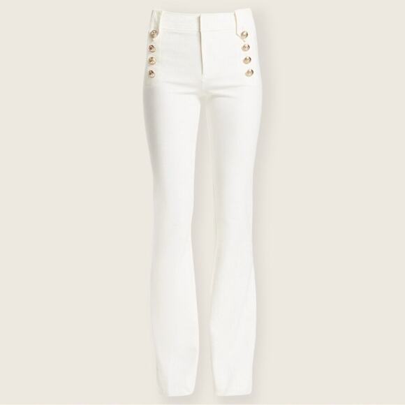 NWOT | Derek Lam 10 Crosby | Robertson Flare Trousers | White/Gold | Size 18 - Picture 16 of 16